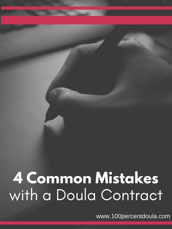 4 Common Mistakes of a Doula Contract