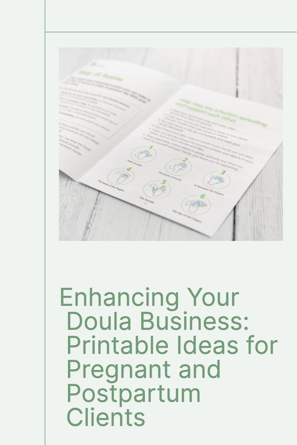 Doula business, printable ideas.